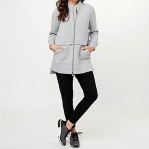 NWT Zuda Womens Gray Zippered Scuba Jacket / XS